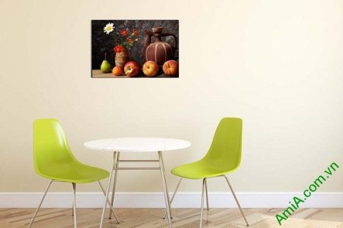 Tranh bàn hoa quả treo tường phòng ăn AmiA 628-01