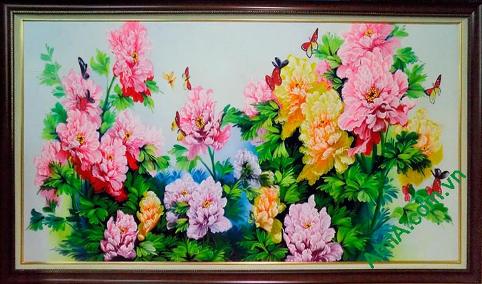 Hinh anh tranh tuong hoa mau don ve son dau AmiA TSD193