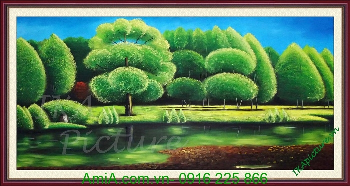 Tranh phong cảnh công viên cây xanh TSD 178 - AmiA Hà Nội