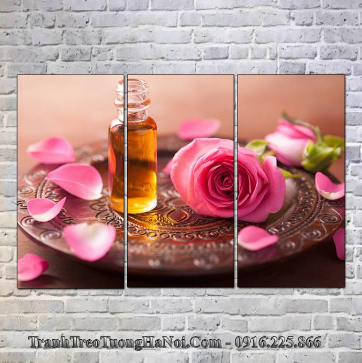 Tranh treo tường tinh dầu hoa hồng