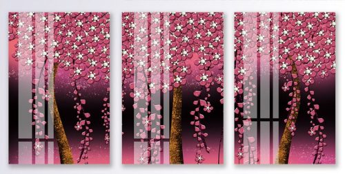 tranh canvas hàng cây màu tím nổi bật amia cv 333