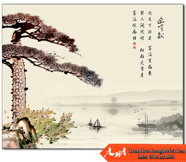 Top 50 tranh phong thủy núi đồi Trung Quốc