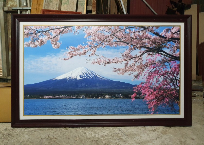 Tranh sơn dầu phong cảnh Núi Phú Sĩ Nhật Bản  TSD565LHAR  LEHAIS ART