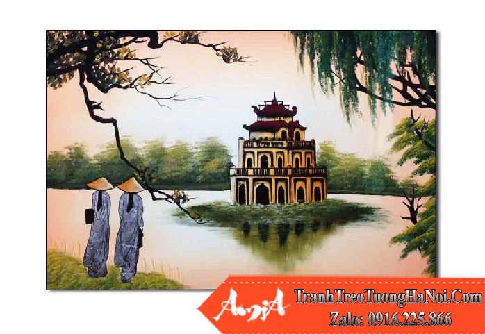 10 bức tranh sơn dầu Hồ Gươm được yêu thích nhất - Tranh AmiA